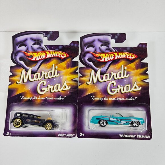 Hot Wheels Mardi Gras 2007 Complete Set of 7 Collectible Die-Cast Cars New - Picture 4 of 10